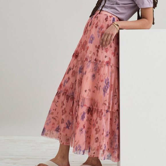 HTF Anthropologie Tomasa Pleated Tulle Midi Skirt - Picture 6 of 8
